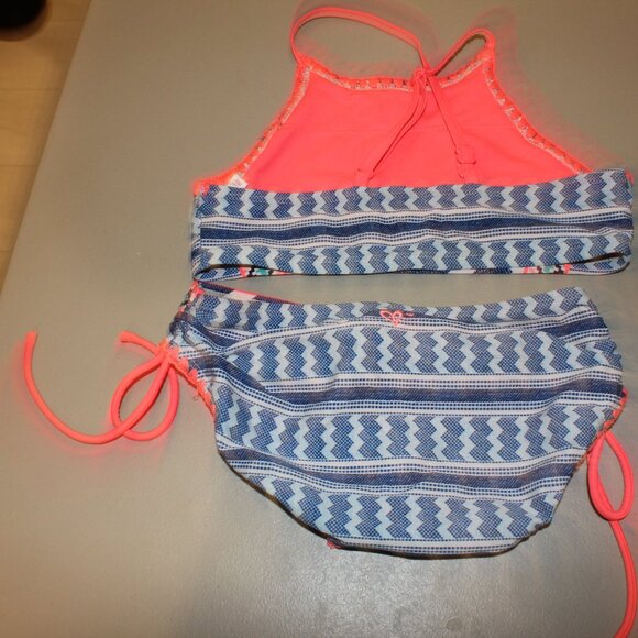 Multi Color 2 Pcs Justcie Bikini Swimsuit Size 10 - Picture 5 of 11